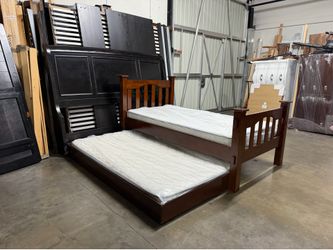 Twin trundle bed $299
