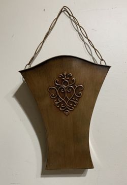 Southern Living at Home Flower Market Door Bucket Metal Hanging Basket Decor 13”