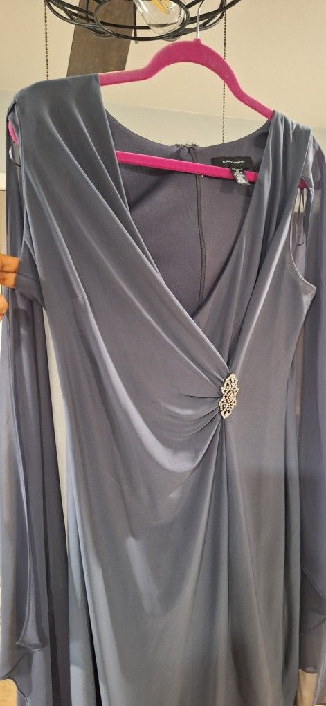 Grey Cape Dress