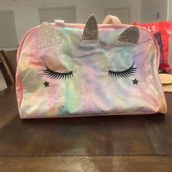 Pink unicorn Travel Bag 
