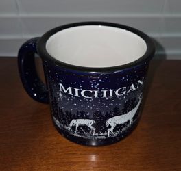Michigan Souvenir Ceramic Camp Mug