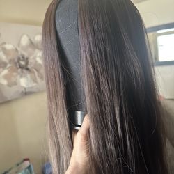 Long brown wig