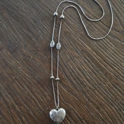 Silver Look Heart Necklace
