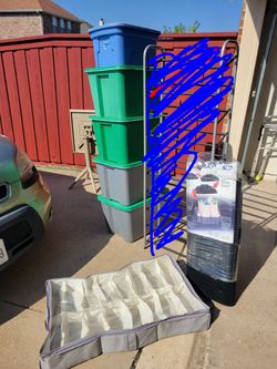 5 bins,  shoe organizer for underbed and new cargo mat for groceries in  car