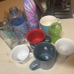assorted mugs & cups 
