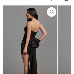 Black Bow Back Homecoming Dress 