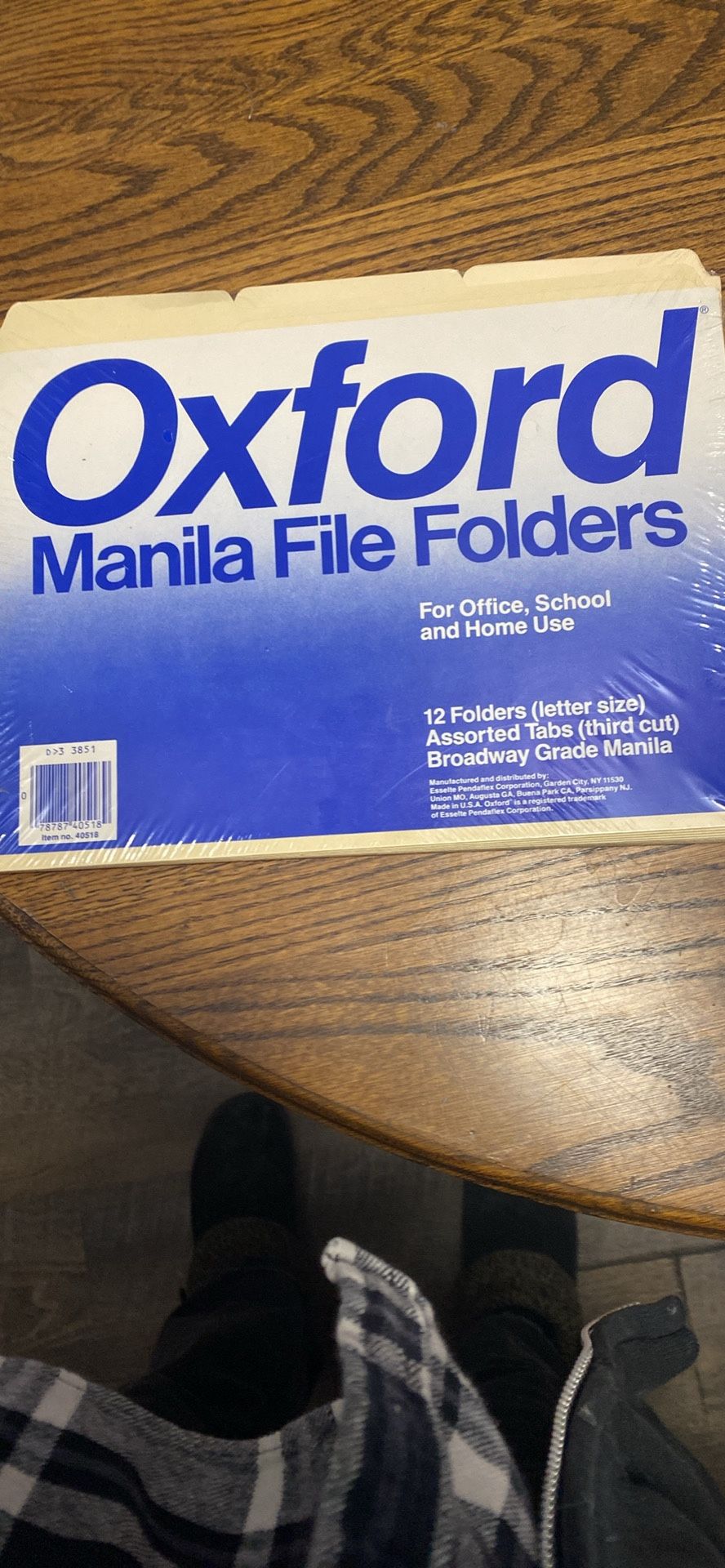 NOS Oxford Manila File Folders 13 Letter Sz Third Cut