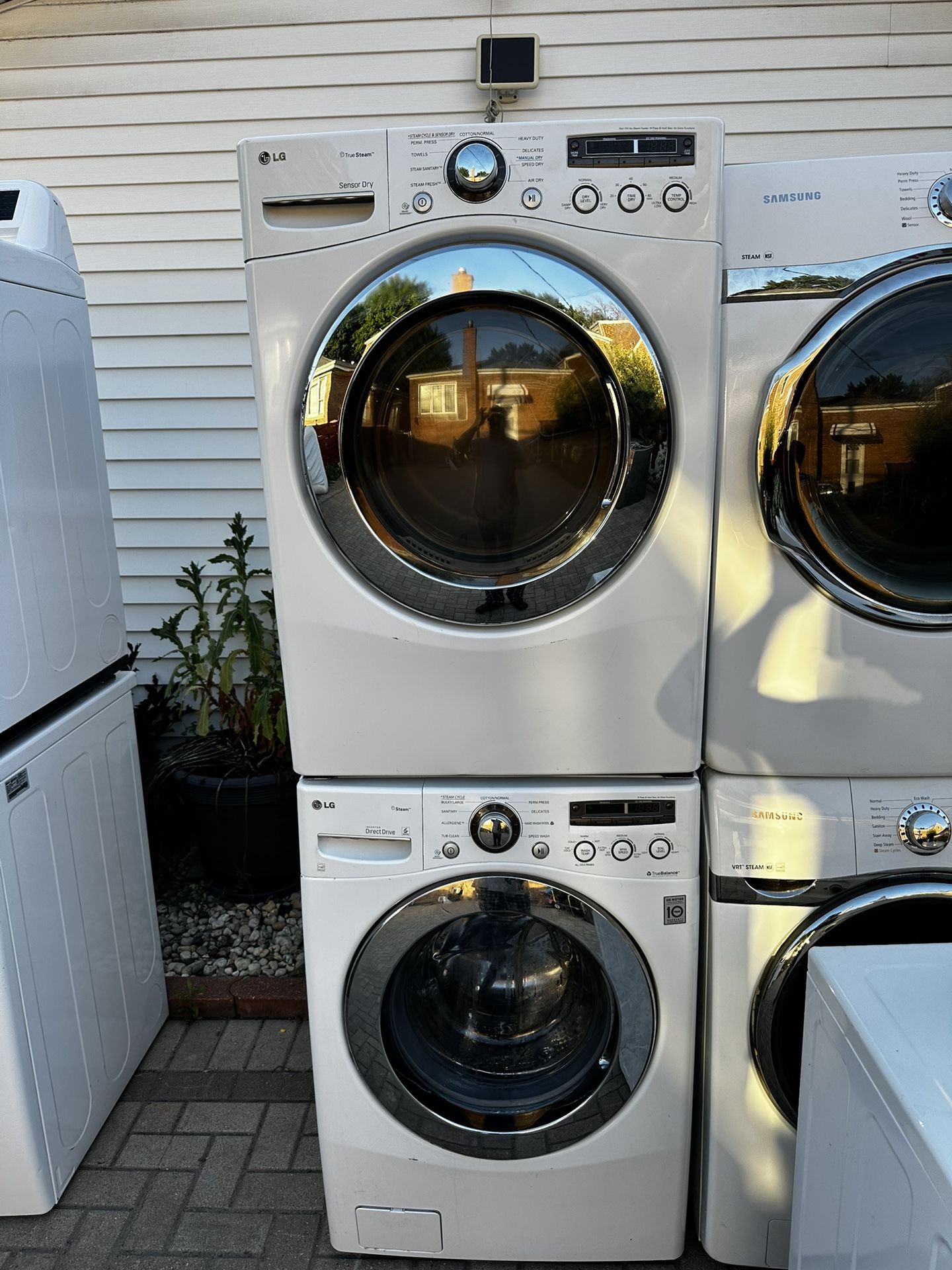 LG front load washer and gas dryer