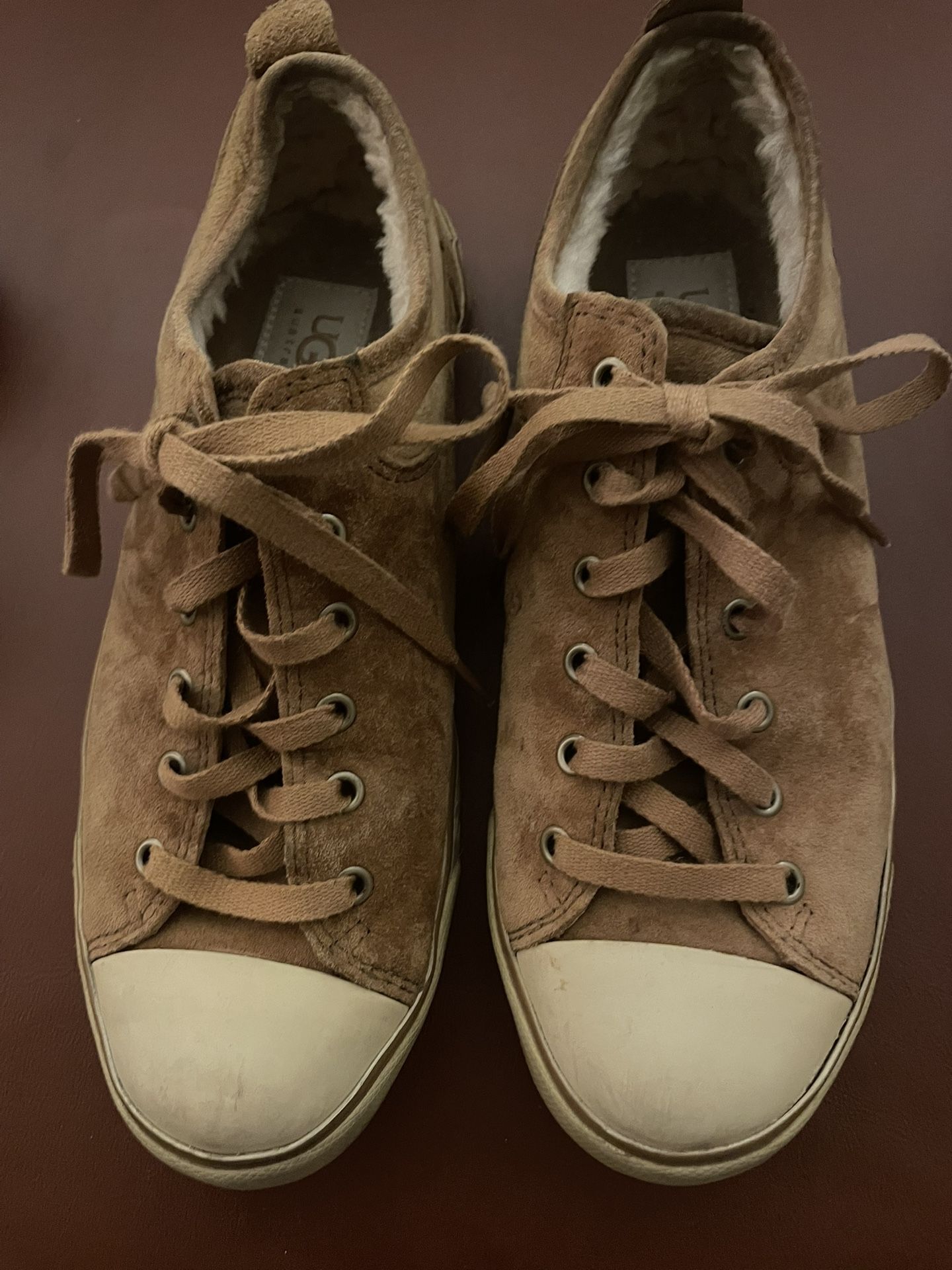 Ugg Suede Tennis Shoes Size 7 Cozy Lining