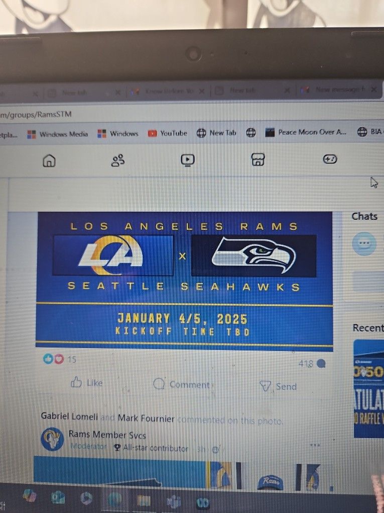 Rams V Seahawks Parking 