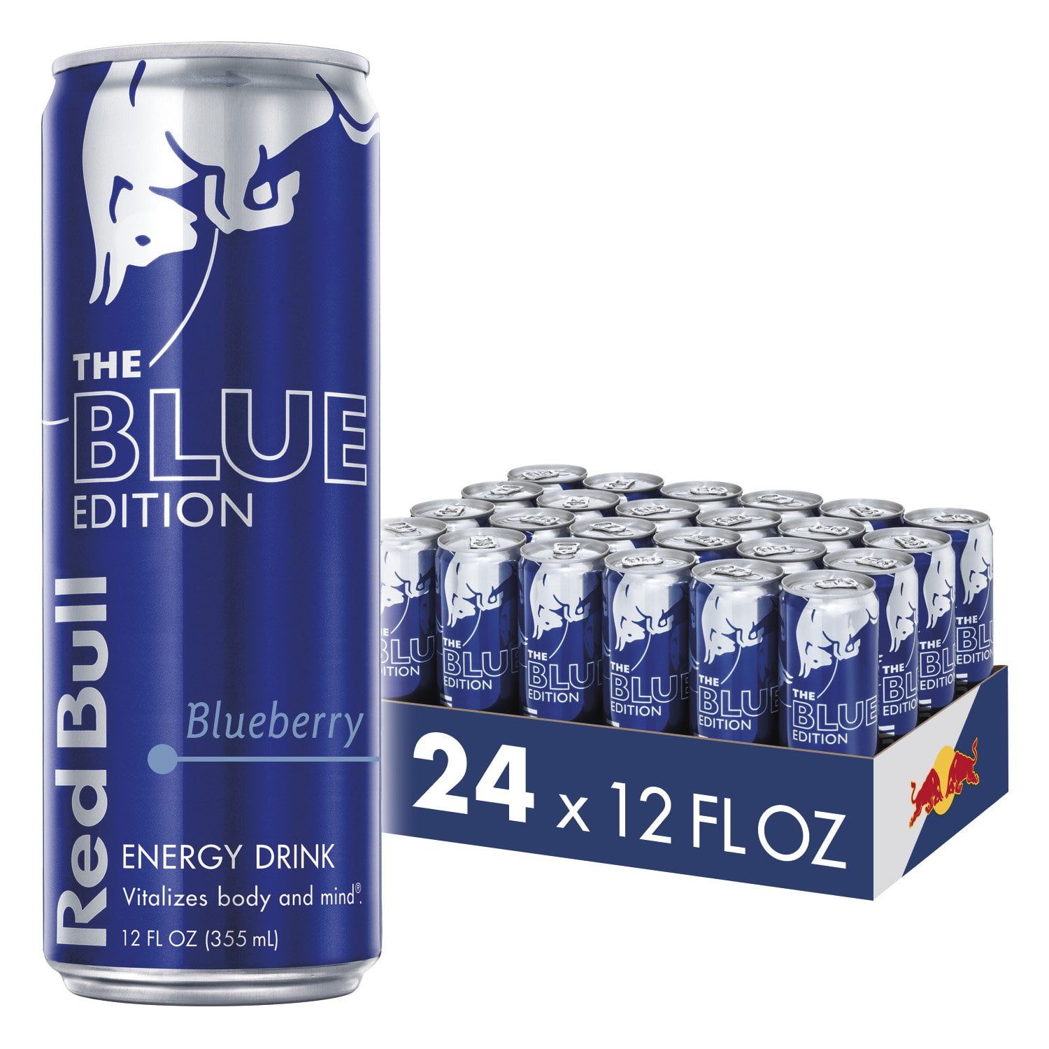 (24 Cans) Red Bull Energy Drink, Blueberry, Blue Edition, 12 Fl Oz