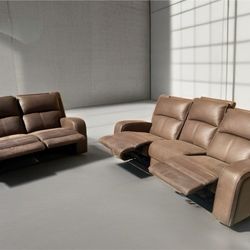 Delivery  Abbyson Living Bryce Fabric Manual Reclining Sofa and love seat Retail $1800