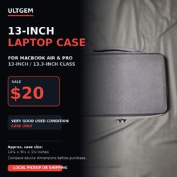 ULTGEM 13-Inch MacBook / Laptop Travel Case