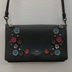 Coach Willow Floral Tea Rose Clutch Purse