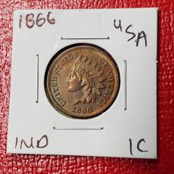  1C Antique Restrike Coin 1866