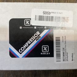 Keeley Compressor Mini Pedal New Open Box Black White Blue Red Silver