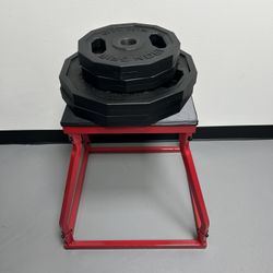 Weight Plates And Plyometric Step