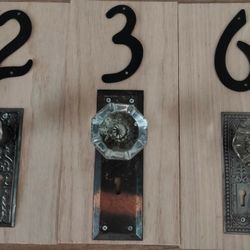 Antique Glass & Brass Door Knobs Collection 