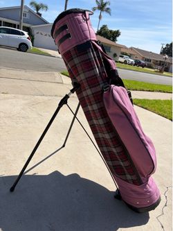 Purple Plaid Jones Co Golf Bag