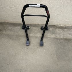 Trackside motorcycle stand