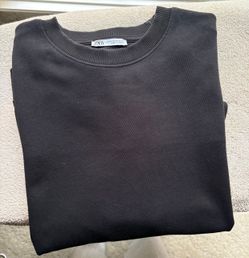 Zara Black Crewneck Sweatshirt XL