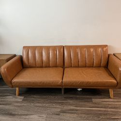 Leather Couch/ futon 