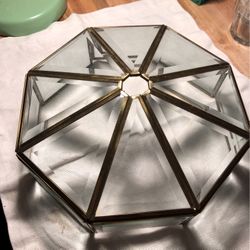 Vintage Leaded Glass Shade