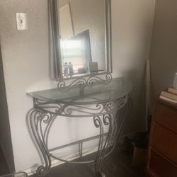 Glass Vanity mirror set 