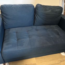 Blue loveseat 2-seat