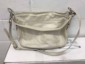 Coach White Leather Crossbody Bag Purse