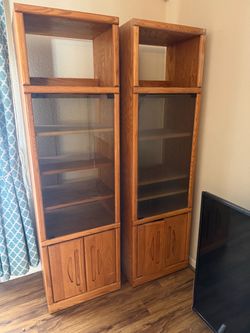 2  shelves book cases