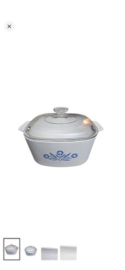 Rare Vintage CorningWare Blue Cornflower 3-quart casserole dish