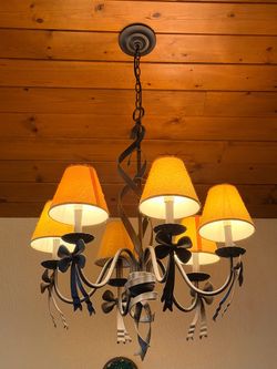 Two matching chandeliers