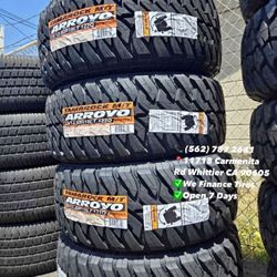 33x12.50R18 Arroyo Mud Terrain Set of Tires Installed and Balanced Set de Llantas Nuevas Instaladas y Balanceadas
