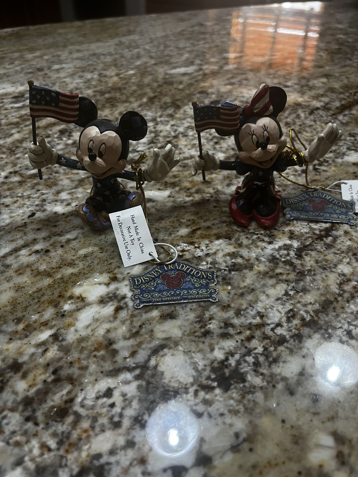 Pair Of Patriotic Mickey And Minnie Figures