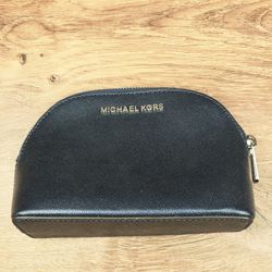 Michael Kors Navy Saffiano Cosmetic Makeup Pouch