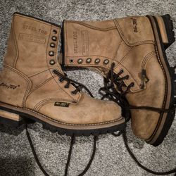 Size 8 New Women's Boots Steel Toe 