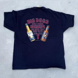 Big dogs funny tee size Large Y2K