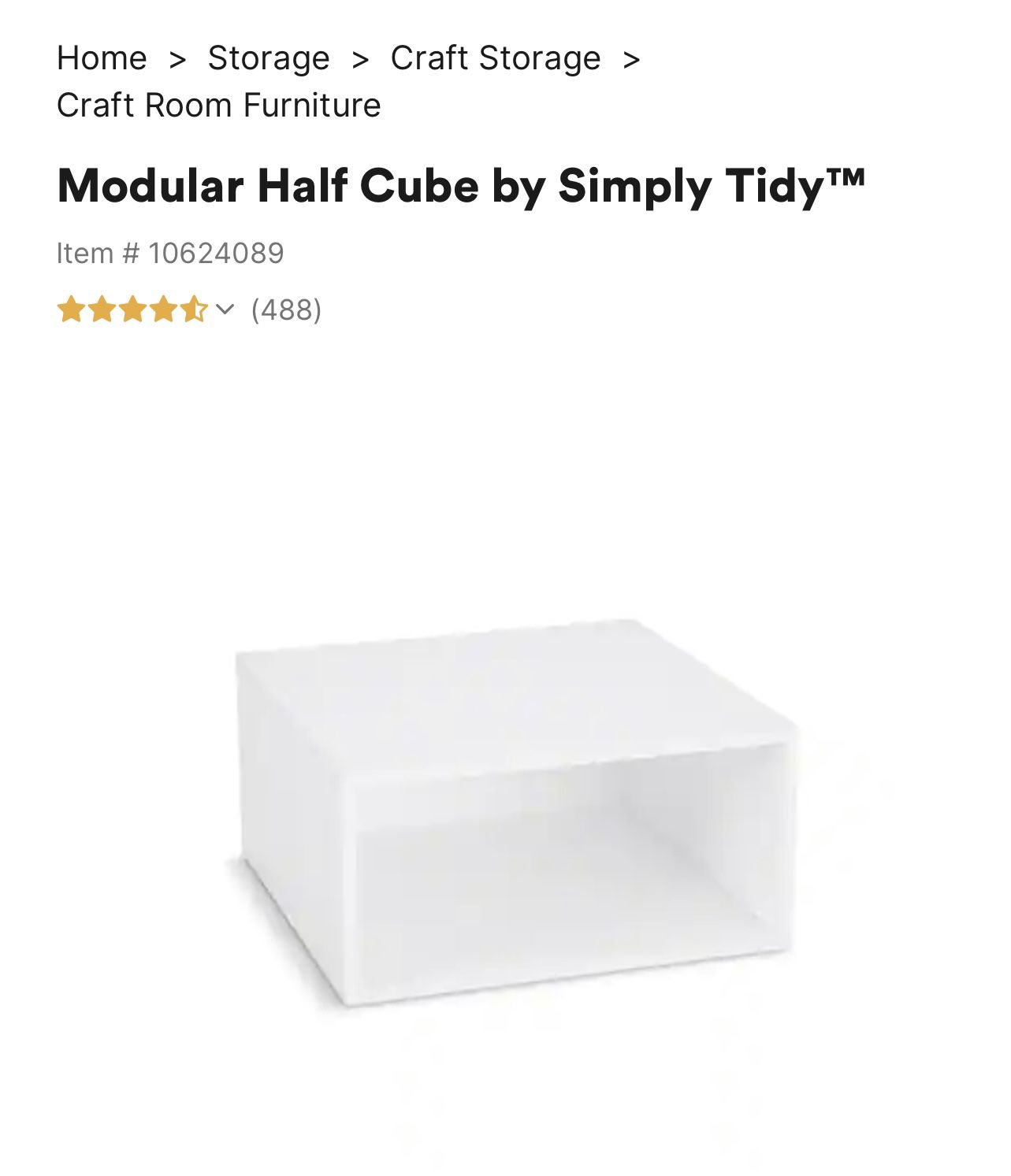 Simply Tidy Modular Half Cube - Each