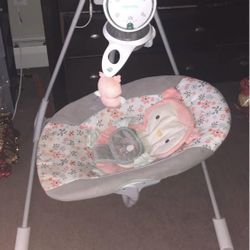 ✨ Ingenuity “Nally the Owl” Baby Swing – Gently Used, Great Condition ✨