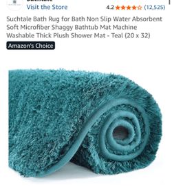 20x32” thick plush bath mat, new
