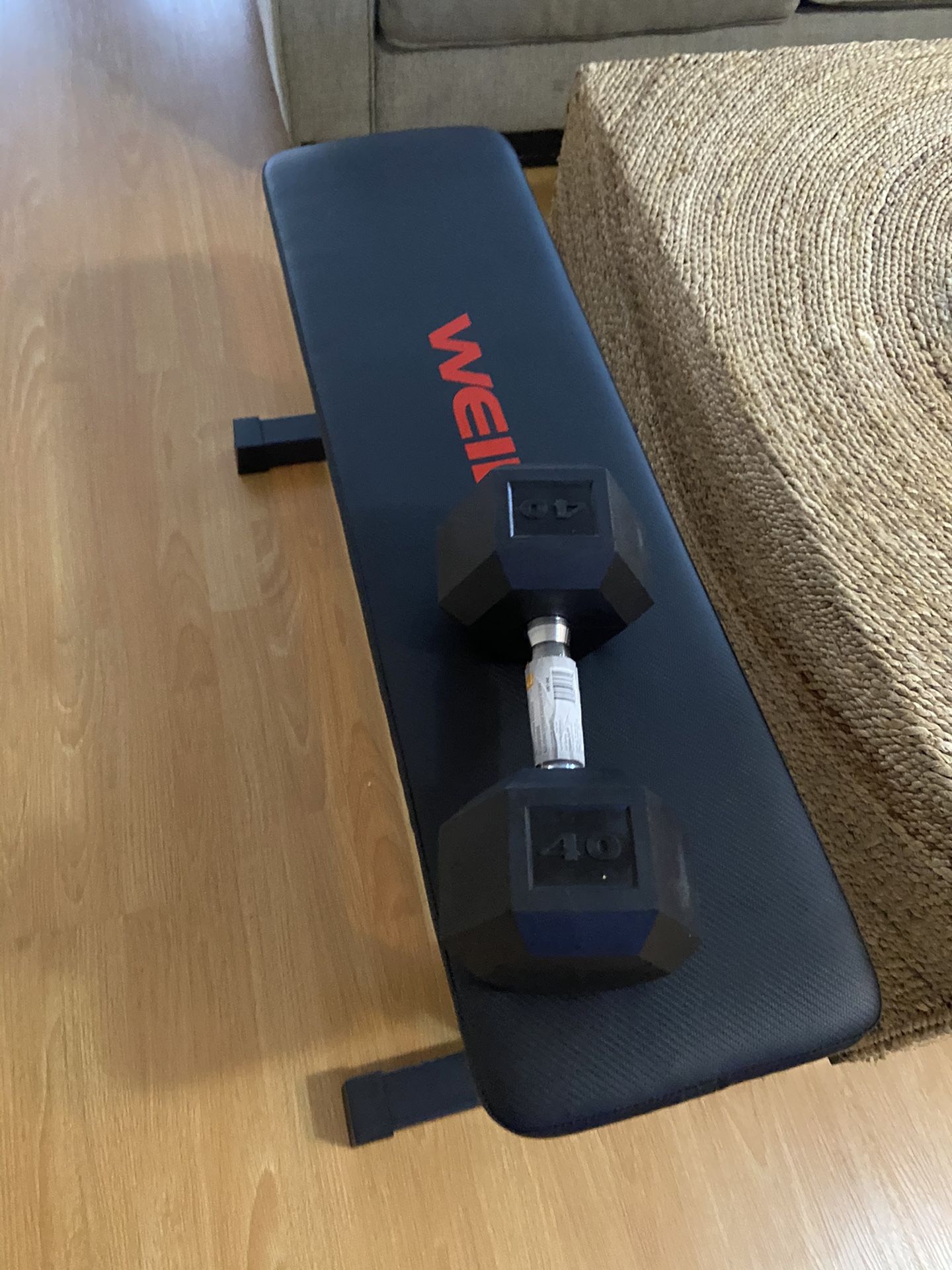 Bench and dumbbell (40lbs)