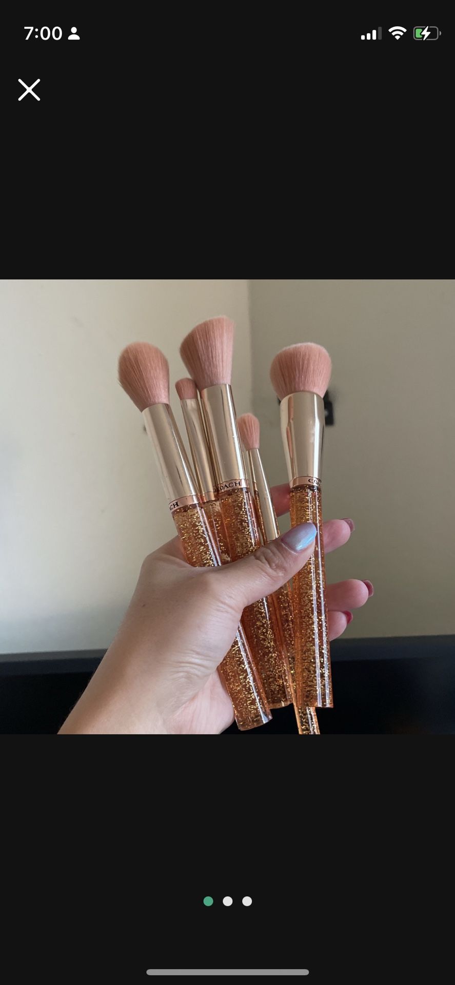 5 Pieces Coach Make Up Brushes