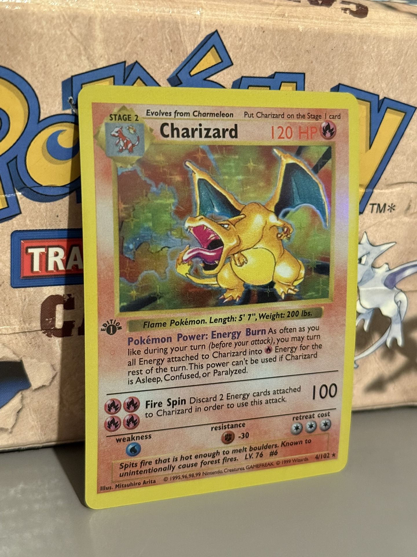 Charizard 4/102 1st edition shadowless Pokemon Card Proxy