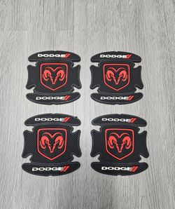 BRAND NEW UNIVERSAL 4PCS DODGE RUBBER ANTI-SCRATCH DOOR HANDLE BOWL PROTECTOR