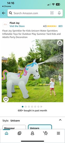 Inflatable Unicorn Sprinkler Kids 