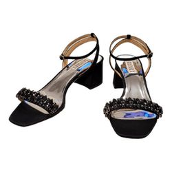 New Size 8 Badgley Mischka Black Crystal Heels