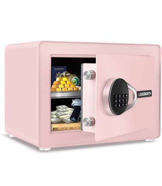 Safe for Home, 1.0 Cubic Feet Small Safe with Removable Shelf and Alarm System.