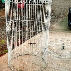 Vintage 5'3 Brid Cage Wrought Iron