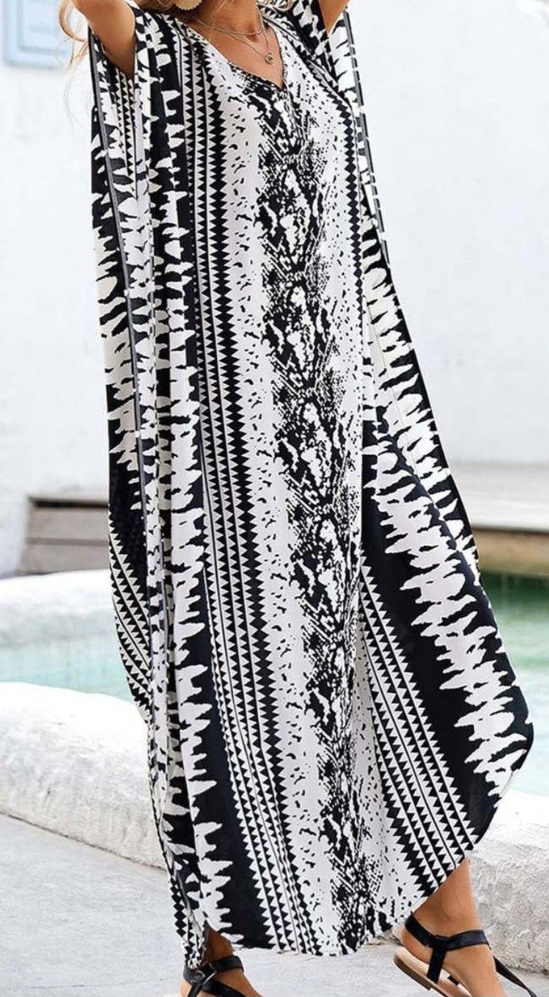 Snake Print Bikini Cover Up With Belt